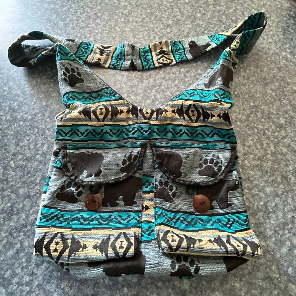 Beautiful hobo bag with bears